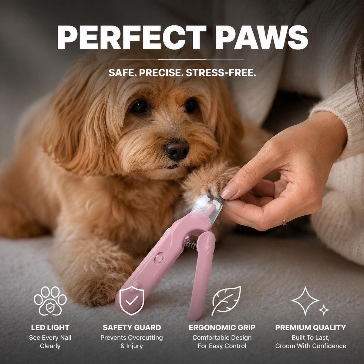 Pawza: LED Pet Nail Clipper & Grinder