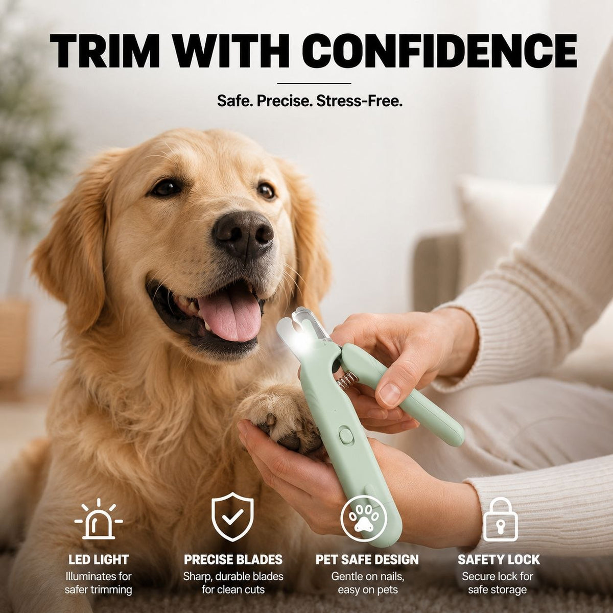 Pawza: LED Pet Nail Clipper & Grinder